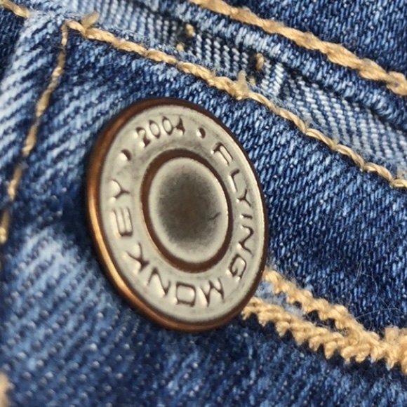 FACTORY DISTRESS FLYING MONKEY SKINNY JEANS 28x30 😎 - Picture 10 of 10